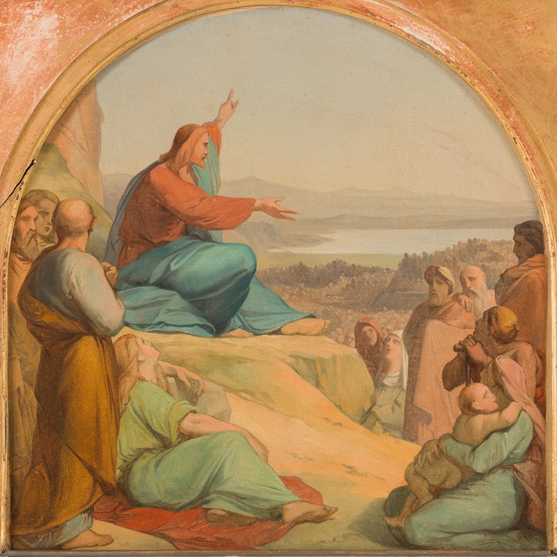 Le Sermon sur la montagne by Nicolas Auguste Hesse, 1849 — digital art print download