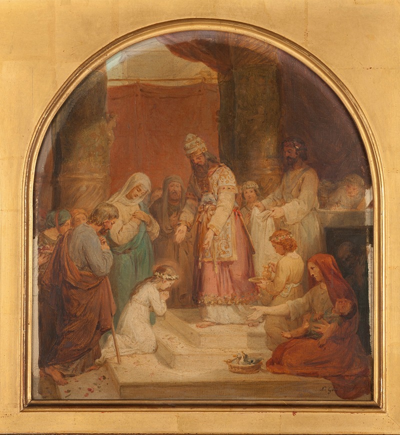 La Présentation de la Vierge au Temple by Николя Луи Франсуа Госс, 1857 — digital art print download