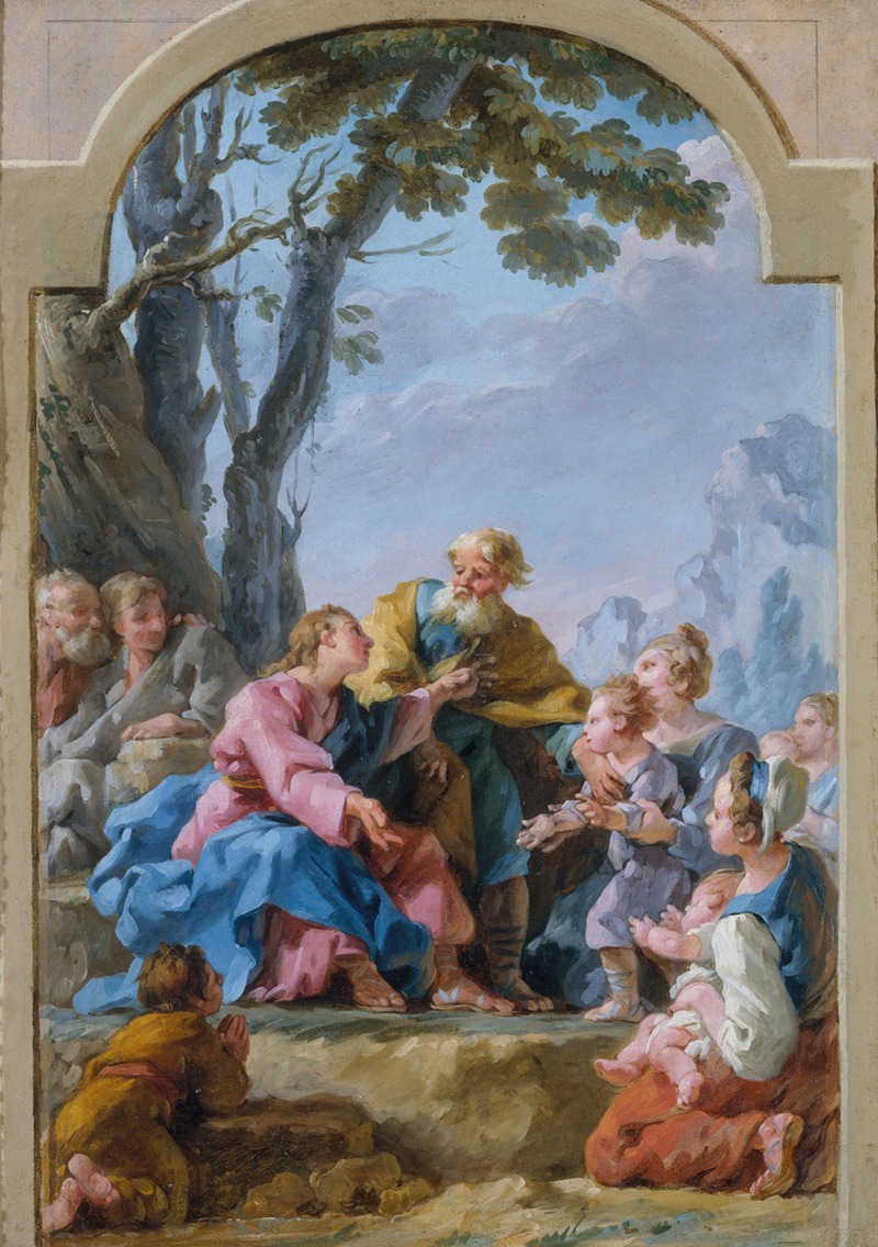 Le Christ et les Petits Enfants by Нёль Алле, 1775 — digital art print download
