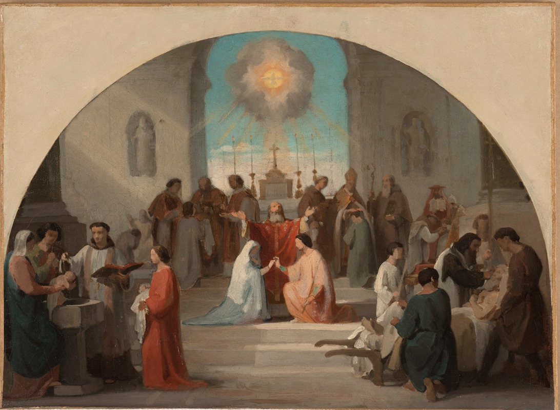Les sept Sacrements by Поль Жорди, 1844 — digital art print download