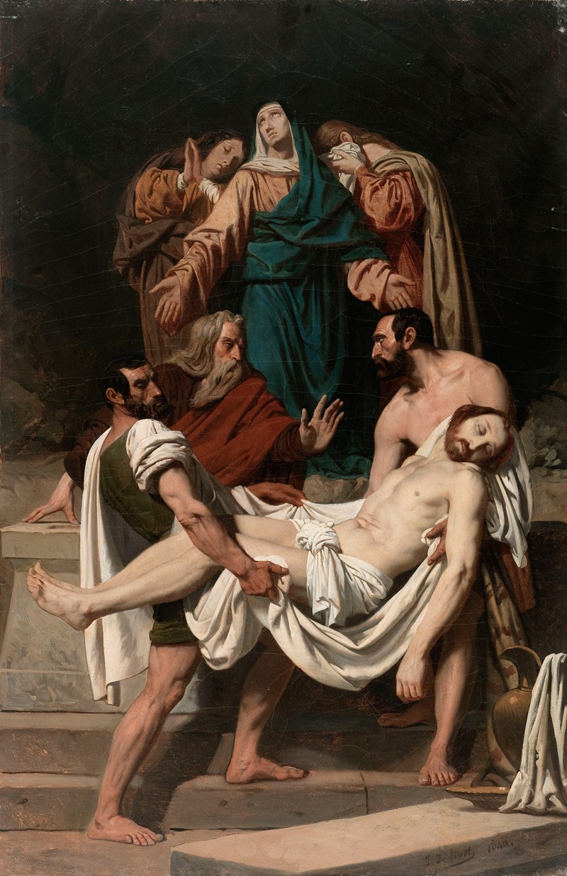 La Mise au tombeau by Pierre-Jules Jollivet, 1840 — digital art print download