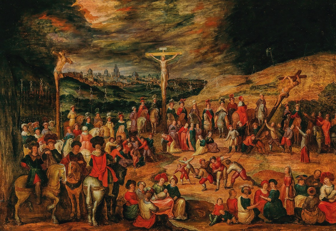 The Crucifixion on Mount Calvary — Франс Франкен Старший