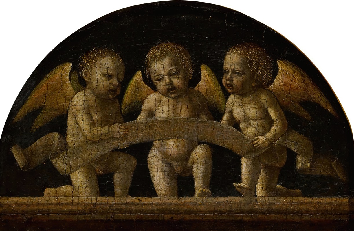 Three singing angels by Ambrogio Bergognone — digital art print download