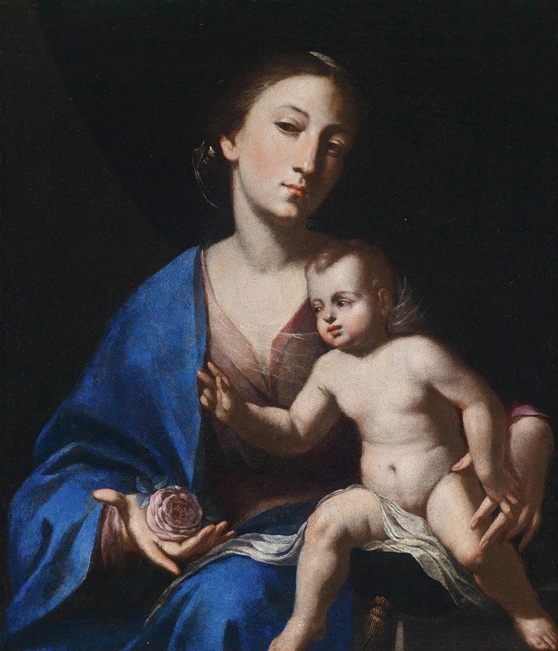 The Virgin and Child by Bernardo Cavallino — digital art print download