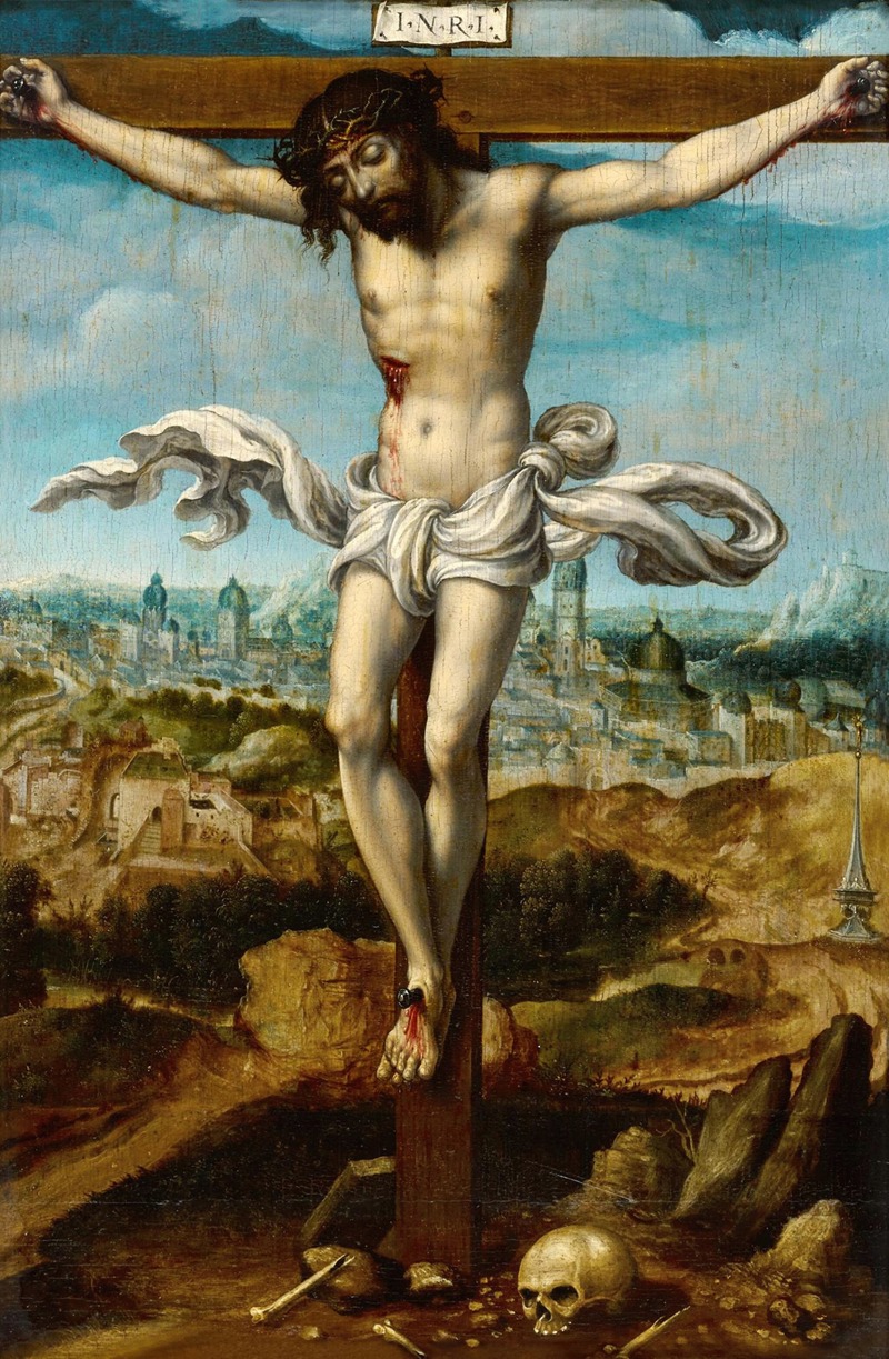 The Crucifixion by Follower of Jan Gossaert — digital art print download