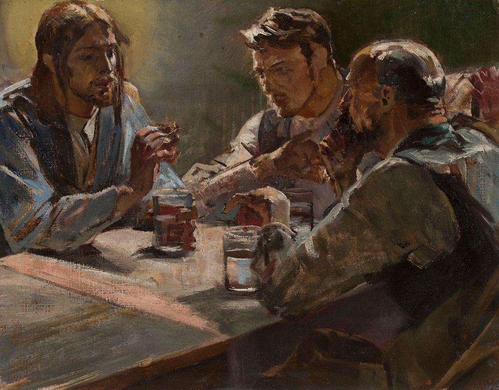 Christ in Emmaus by Jacek Malczewski, 1897 — digital art print download