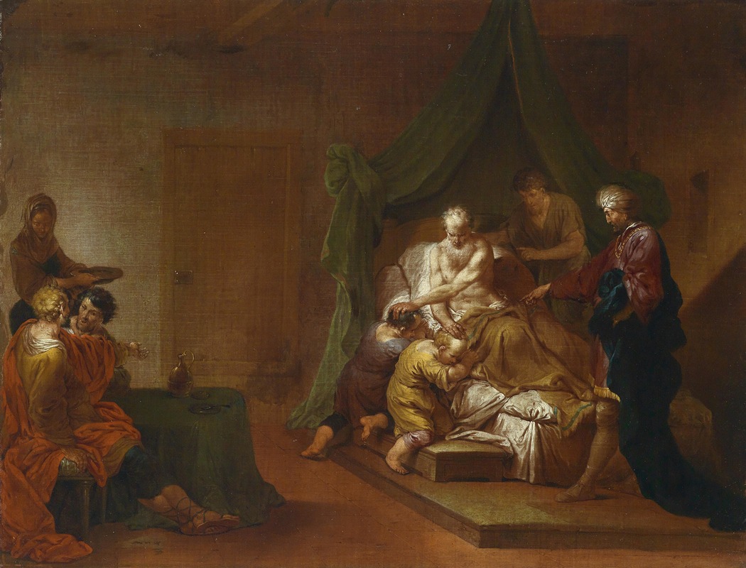 Jakob segnet die Söhne Josephs — Januarius Zick