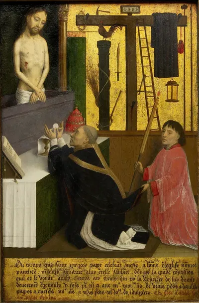 The Mass of St. Gregory by Simon Marmion — digital art print download