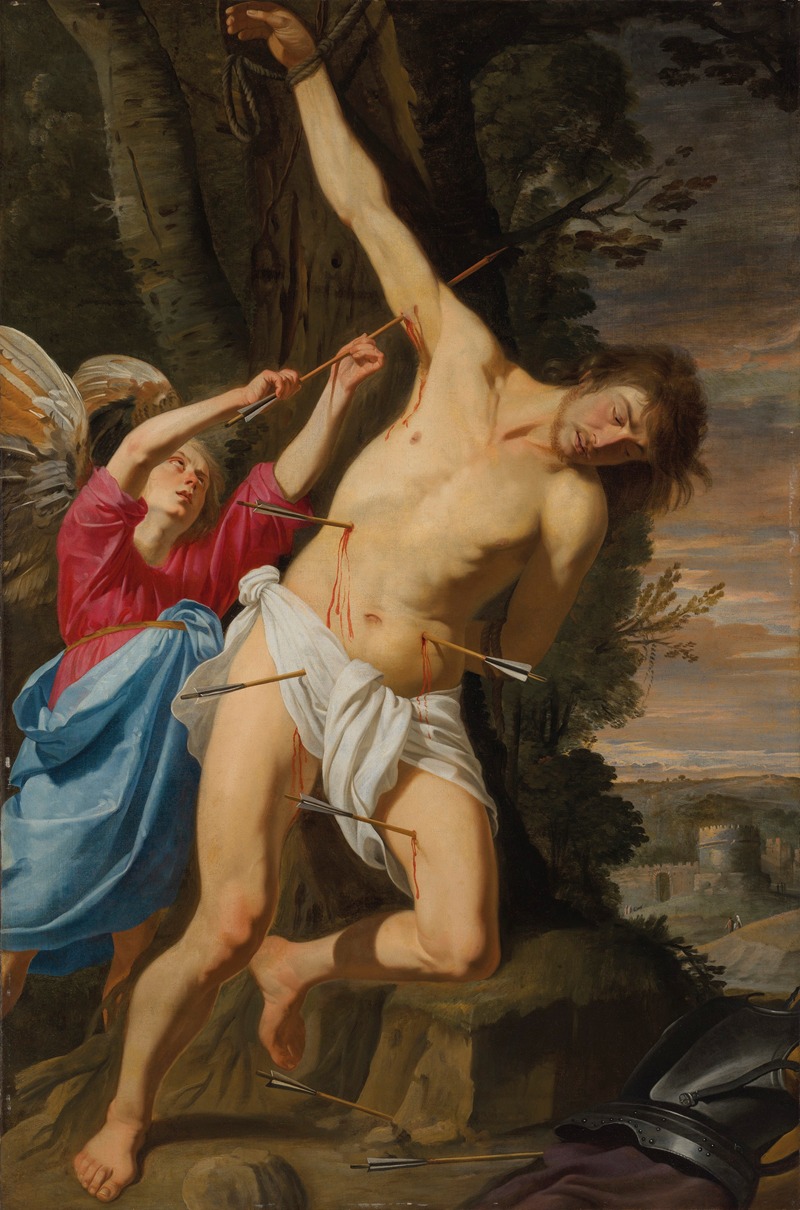 Saint Sebastian healed by an angel — Theodoor Rombouts