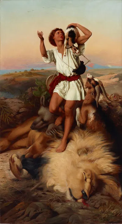David's first victory by William Strutt, 1868 — digital art print download