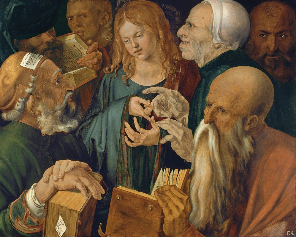 Jesus among the Doctors by Альбрехт Дюрер, 1506 — digital art print download