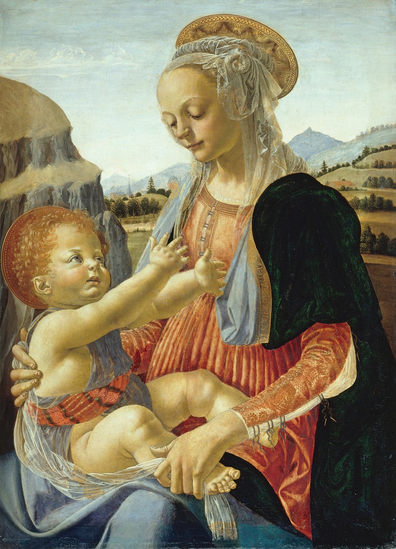 Virgin with the Seated Child by Andrea del Verrocchio — digital art print download