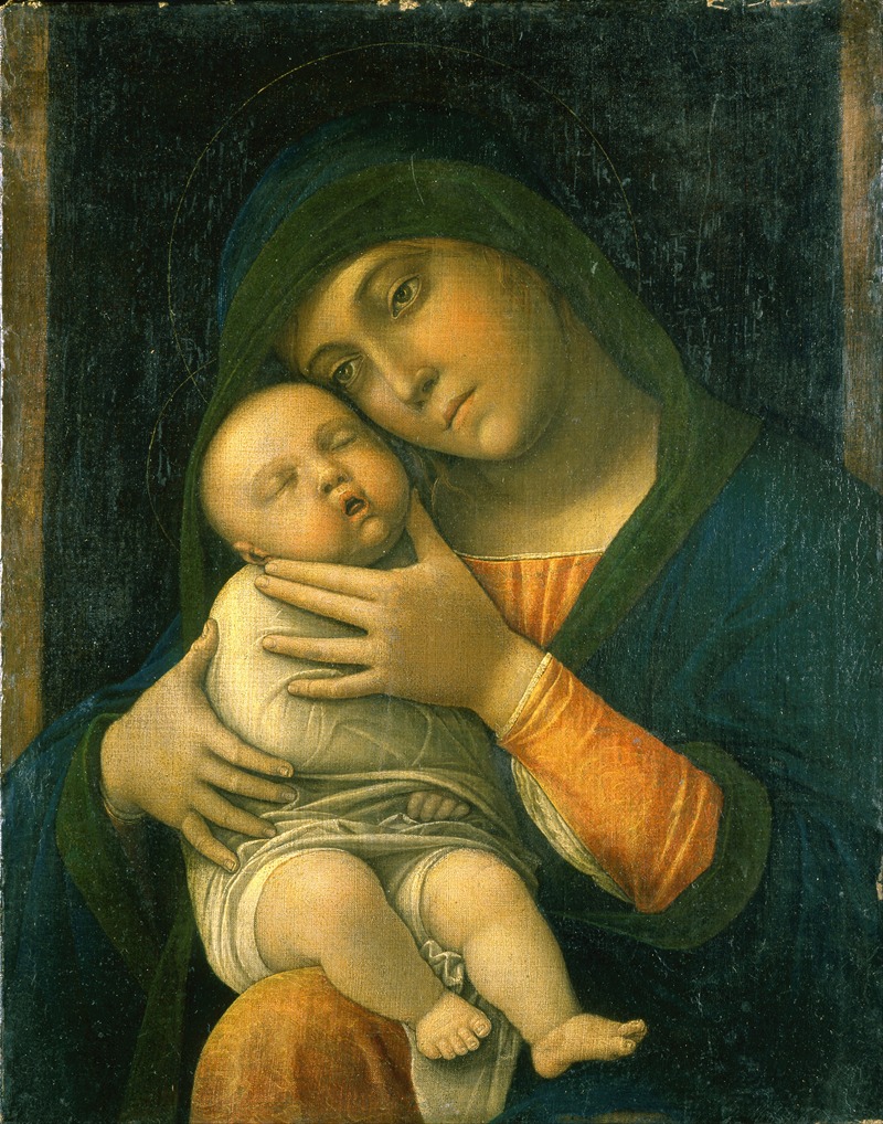 Virgin and Child by Андреа Мантенья, 1490 — digital art print download