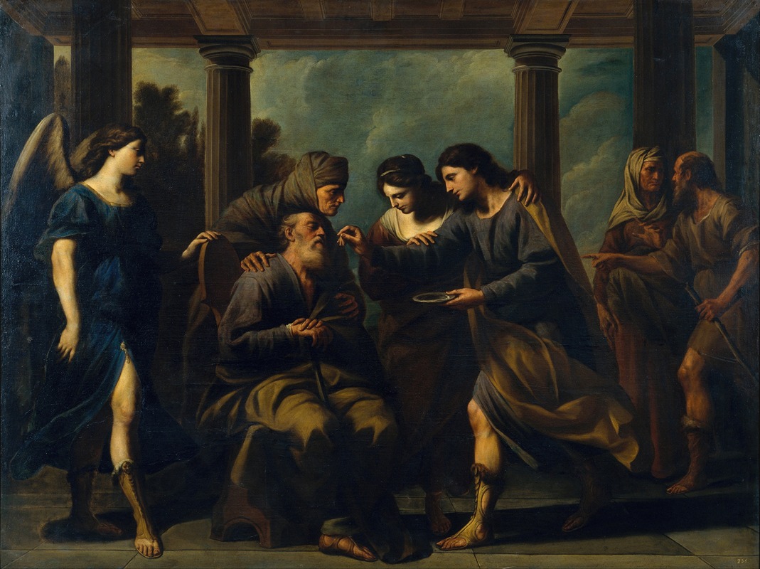 Tobias Heals his Blind Father — Andrea Vaccaro