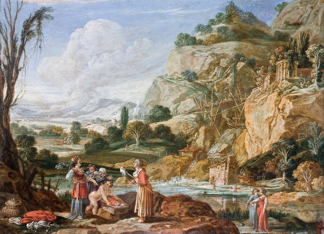 The Finding of Moses by Бартоломейс Бринберг, 1622 — digital art print download