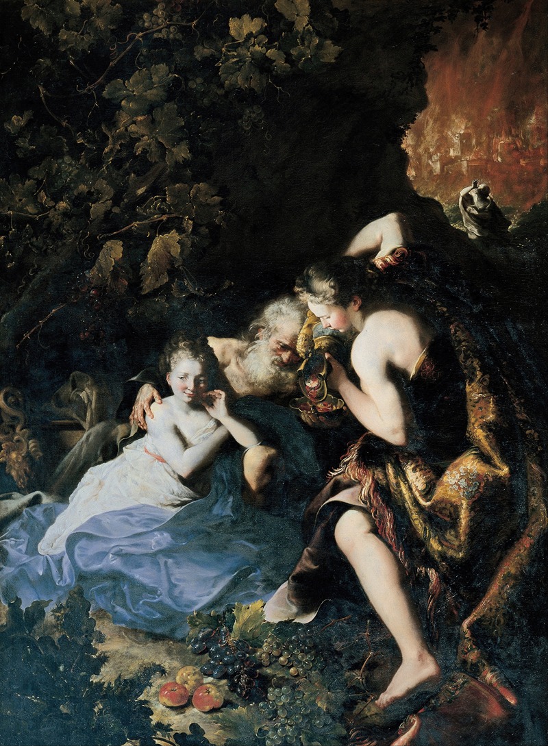 Lot Inebriated by his Daughters — Bartolomeo Guidobono