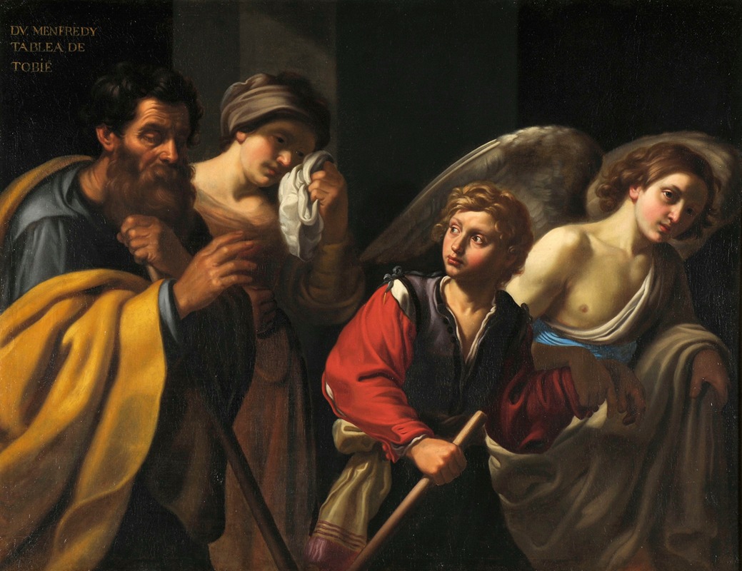 Le Départ du jeune Tobie — Bartolomeo Manfredi