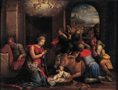 Adoration of the Sheperds by Бенвенуто Тизи (Ил Гарафало) — digital art print download