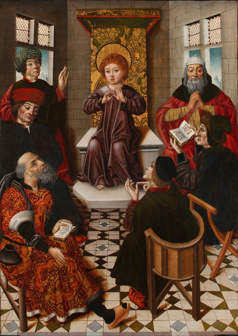 Jesús entre los doctores — Circle of Diego de la Cruz