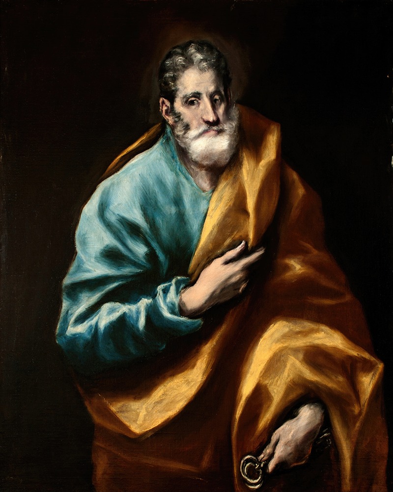 Apostle Saint Peter by Эль Греко (Доменикос Теотокопулос), 1610-1614 — digital art print download