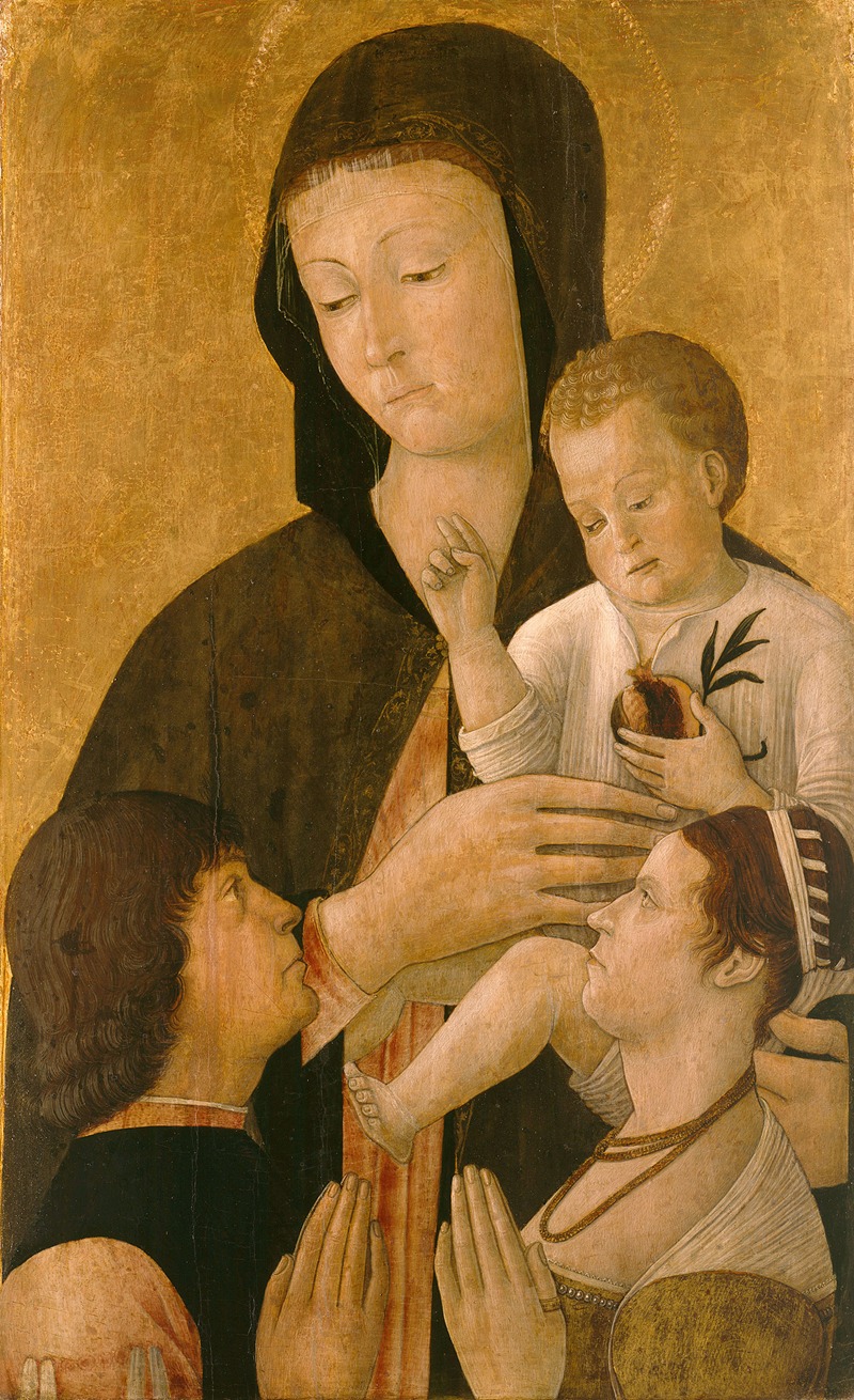 Madonna with child and two donors — Gentile Bellini