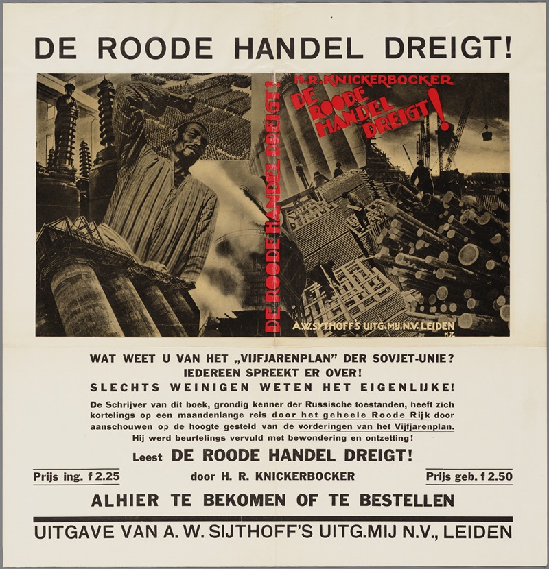 De Roode Handel dreigt! door H.R. Knickerbocker — A.W. Sijthoff's Uitg