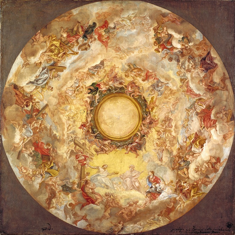 St. Agnes is Received into Heaven by Джованни Баттиста Гаулли — digital art print download
