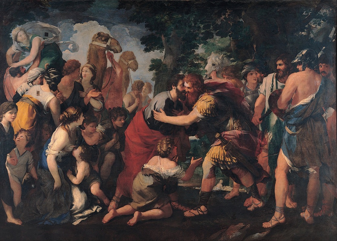 Meeting between Esau and Jacob by Giovanni Maria Bottala — digital art print download