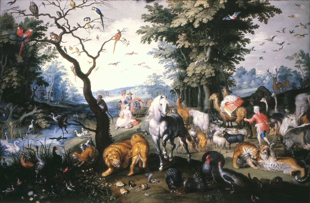 The animals entering Noah`s Ark by Ян Брейгель младший, 1630-1670 — digital art print download