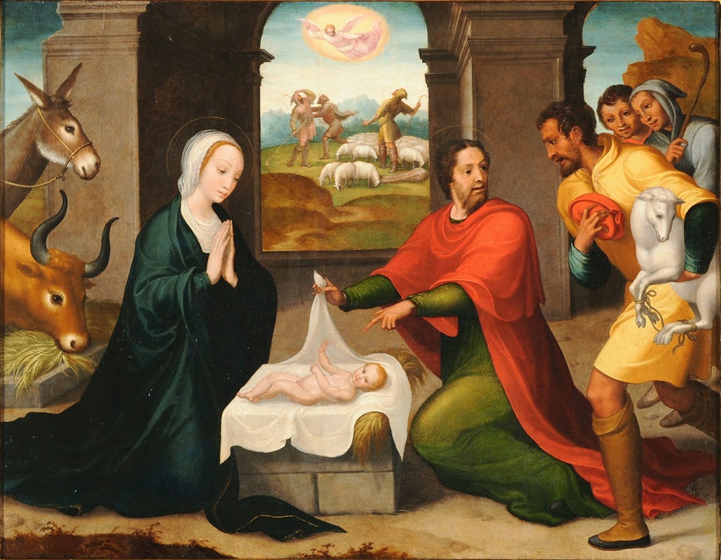 Adoración de los pastores — Juan Correa de Vivar