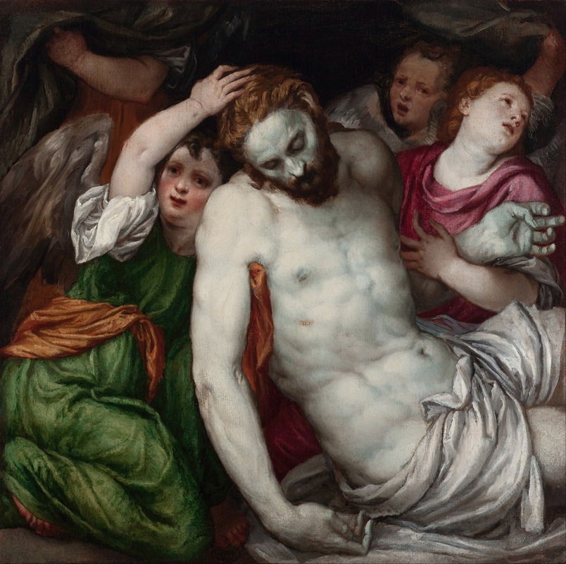Pietà and Angels by Ламбер Сустрис — digital art print download