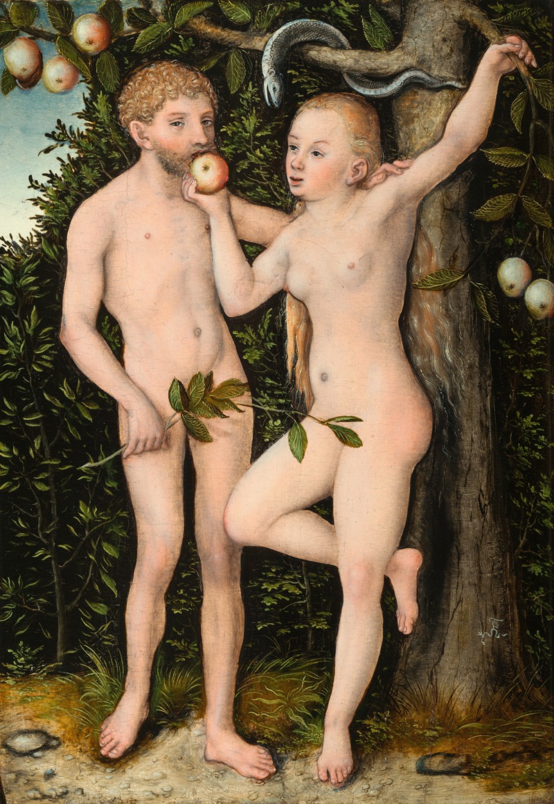 Adam and Eve by Лука Кранах Старший — digital art print download