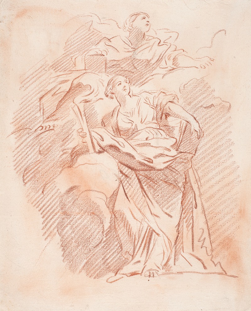 To kvindeskikkelser by Hendrik Krock, 1671 – 1738 — digital art print download