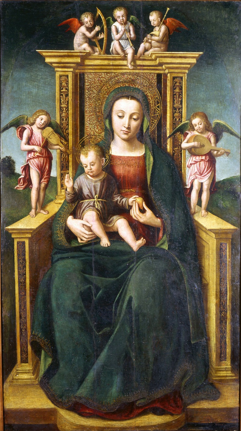 The Virgin and Child Enthroned by Ludovico Brea, 1490 — digital art print download