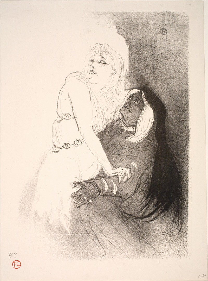 A la Renaissance, Sarah Bernhardt dans Phèdre — Henri de Toulouse-Lautrec