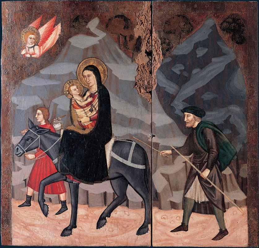 The flight to Egypt by Maestro di Campli — digital art print download