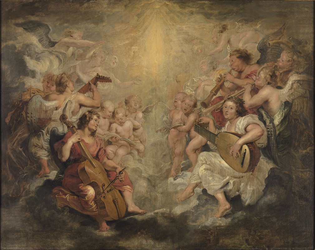 Music making angels by Петер Пауль Рубенс — digital art print download