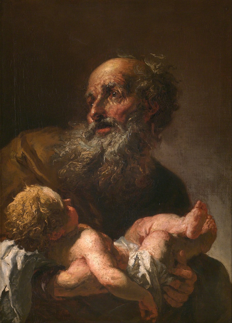Simeon with Infant Jesus by Петр Брандл, 1725 — digital art print download