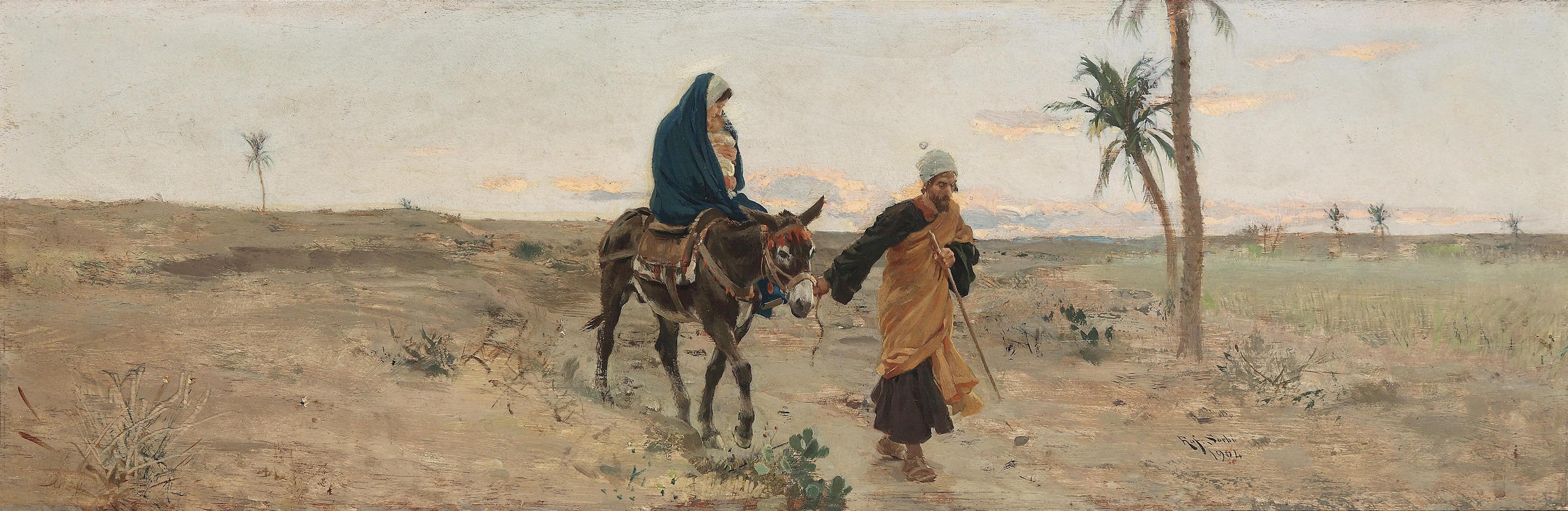 Flucht nach Ägypten by Рафаэлло Сорби, 1904 — digital art print download