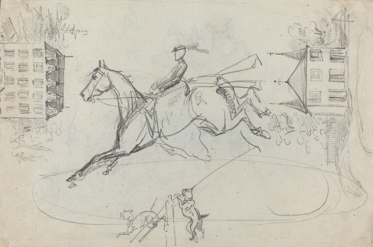 Sheet of Sketches by Анри де Тулуз-Лотрек, c. 1881 — digital art print download