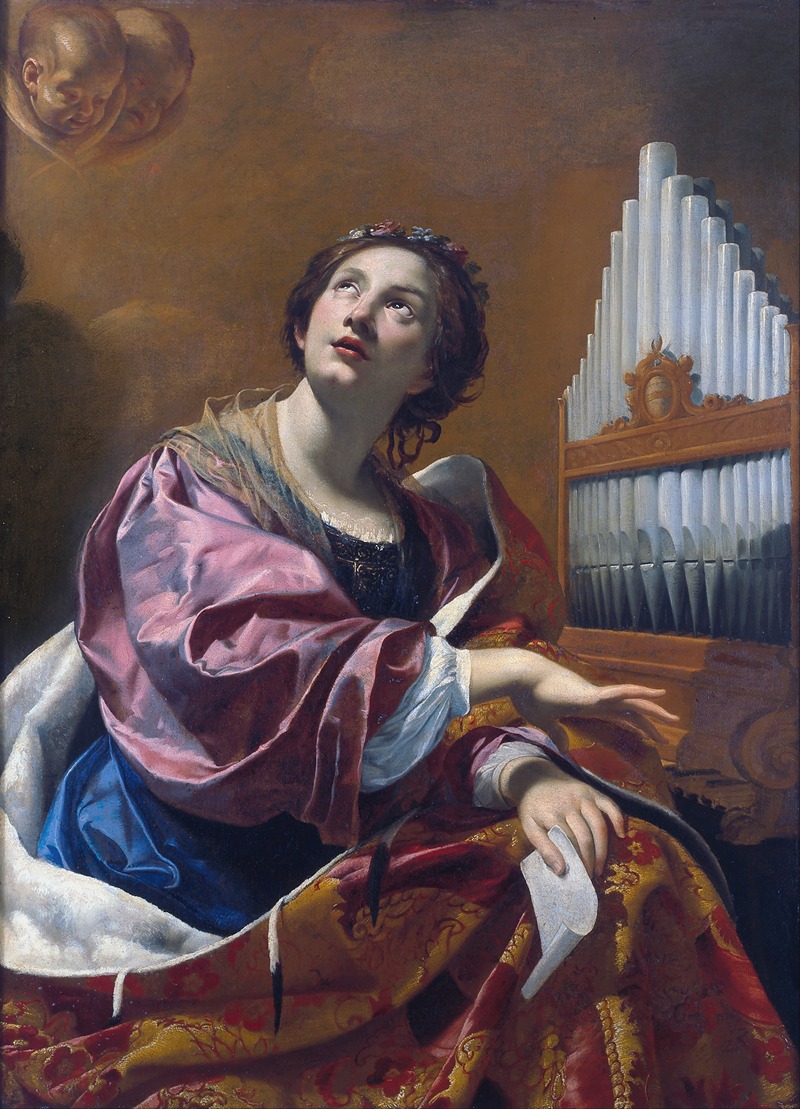 Saint Cecilia by Simon Vouet, 1625-1627 — digital art print download