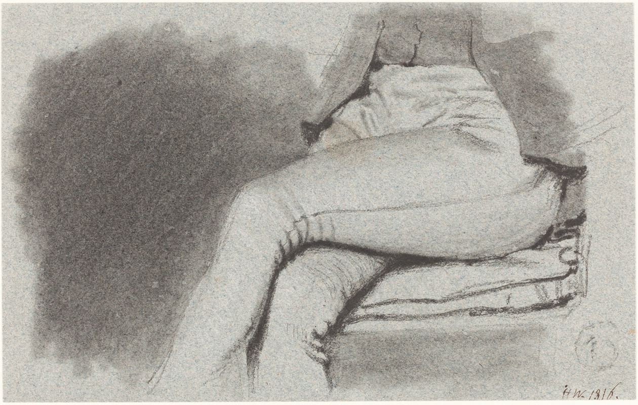 Study of a Seated Man's Legs by Генри Уайат, 1816 — digital art print download