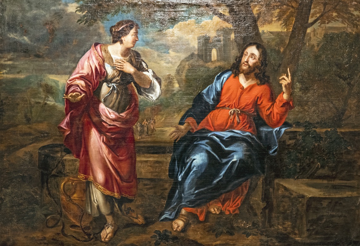 Le Christ et la Samaritaine by Аноним — digital art print download