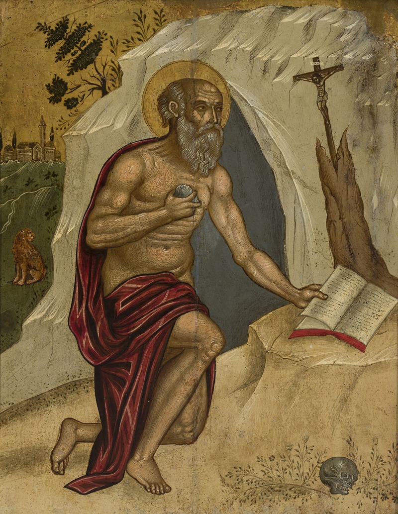 Saint Jerome in the desert by Аноним — digital art print download