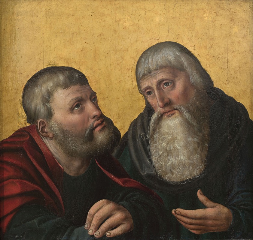 Saints Anthony and Paul by Аноним — digital art print download