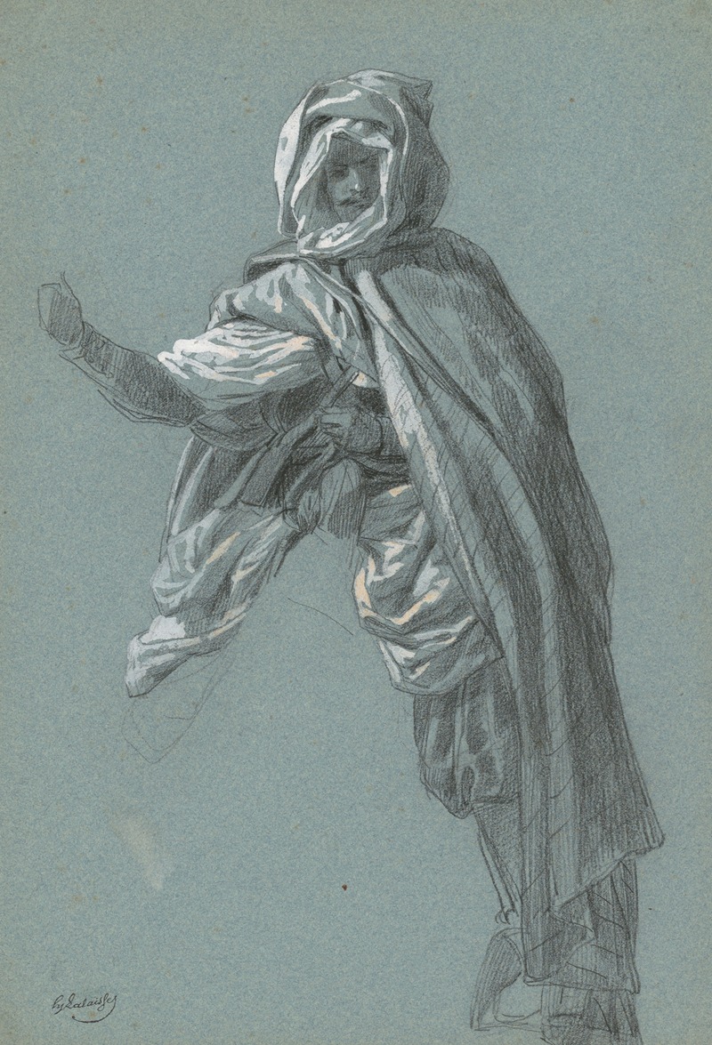An Arab Rider on Camelback by Hippolyte Lalaisse, c. 1840 — digital art print download