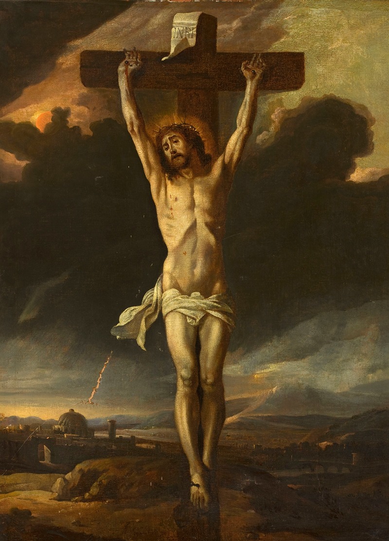 Christ on the cross by Антон Губау, 1659 — digital art print download