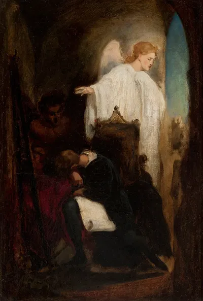 Struggle with Satan by Artur Grottger, 1850 — digital art print download