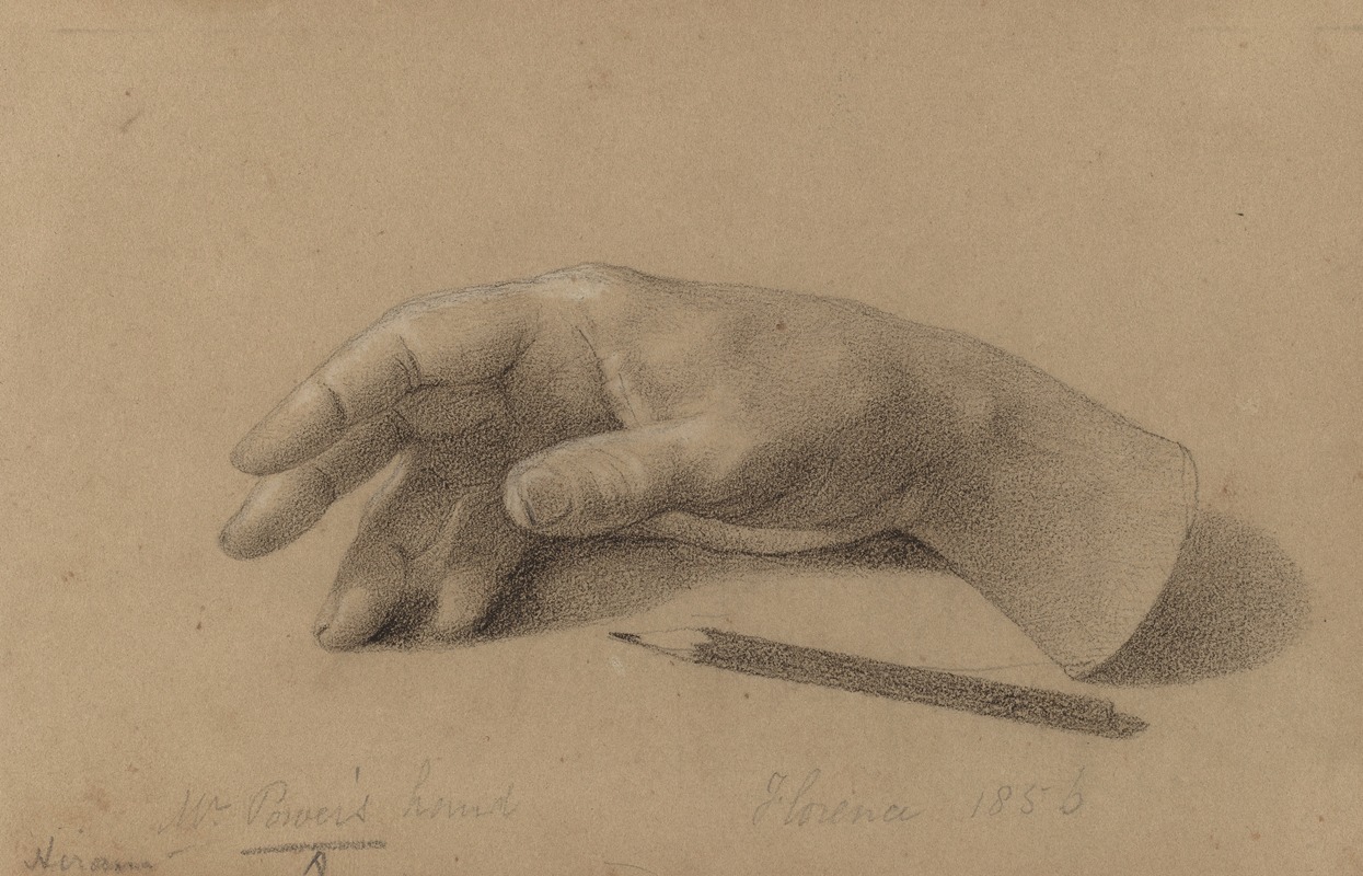Study of a Hand by Hiram Powers, 1856 — digital art print download