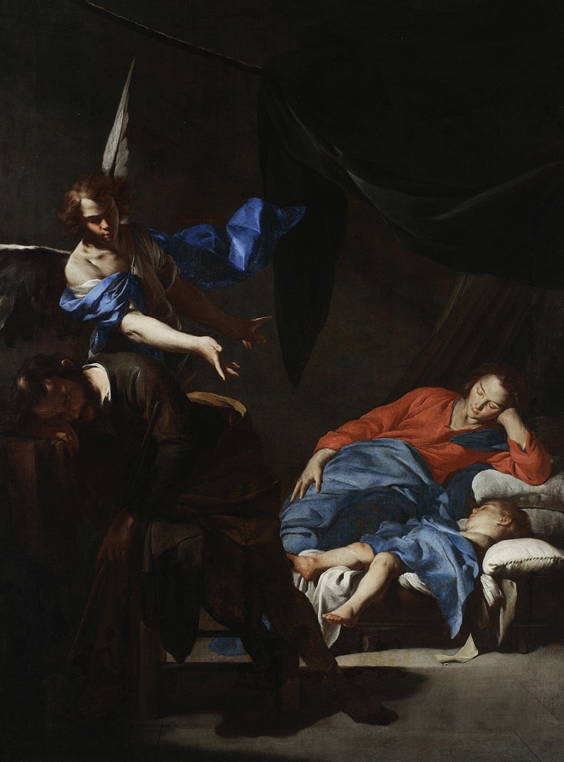 Dream of St. Joseph by Bernardo Cavallino, c. 1645 — digital art print download